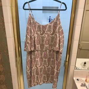 Paisley dress with overlay